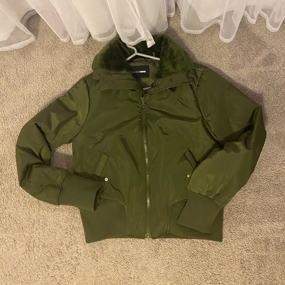 Green Zip Up Jacket